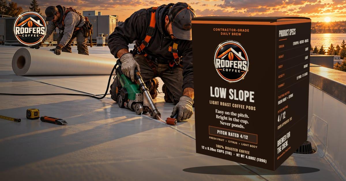 Roofers Coffee Low Slope Pods, light roast