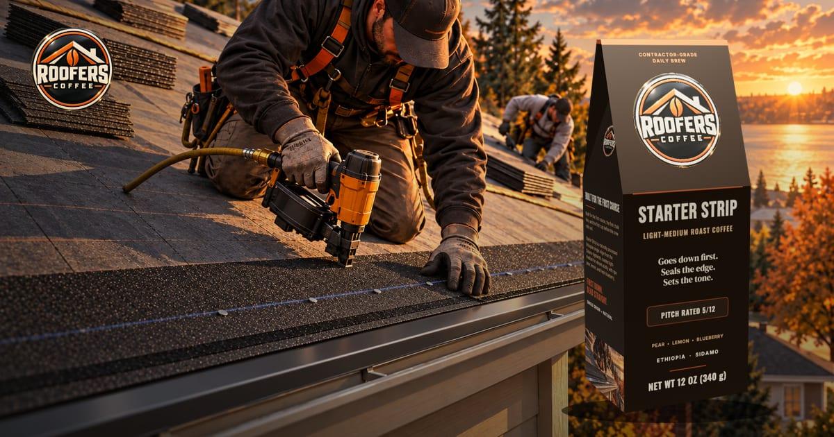 Roofers Coffee Starter Strip, light-medium roast