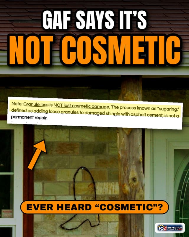 Example Facebook post: a roofing tip graphic